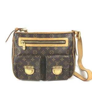 LOUIS VUITTON M40045 Monogram Hudson GM Shoulder Bag in Canvas, Brown, for Me...